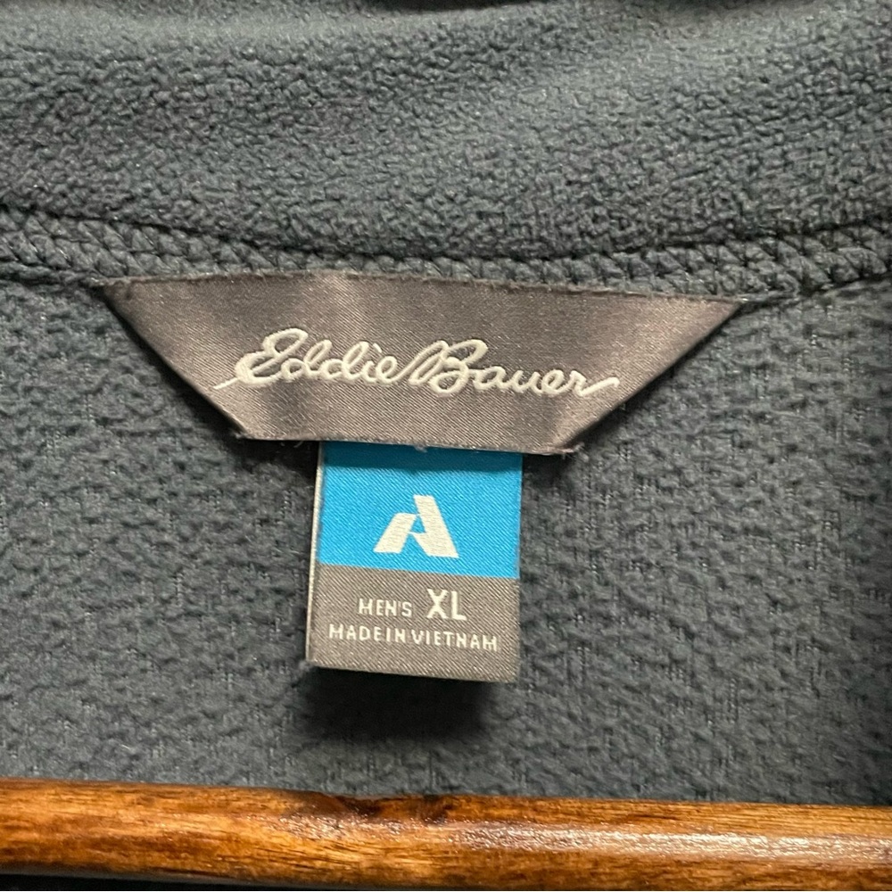 Eddie Bauer Grey Fleece 1/4 Zip Pullover Men’s XL - Picture 8 of 12
